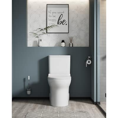 Dual Flush Elongated One-Piece Toilet