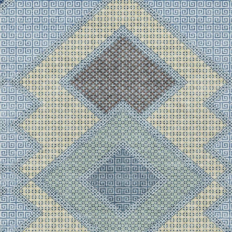 HomeRoots Geometric Transitional Rectangle Outdoor Rug
