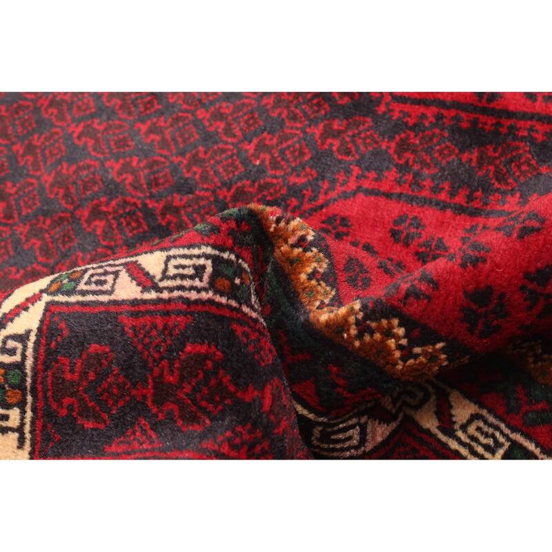 ECARPETGALLERY Hand-knotted Teimani Red Wool Rug - 2'10 x 4'6