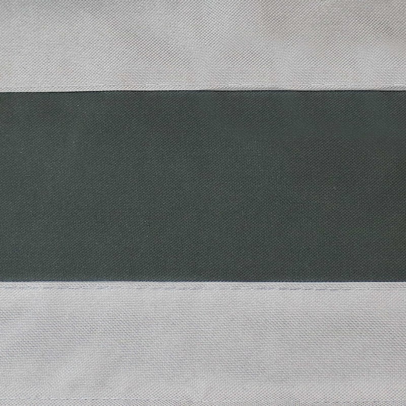 Sunnydaze Round 2-Tone Outdoor Fire Pit Cover - Gray/Green Stripe - 80-Inch - 80 x 25-Inch