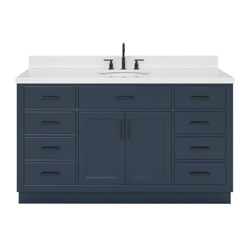 Ariel T060SCQOVO Hepburn 60" Free Standing Single Basin Vanity Set