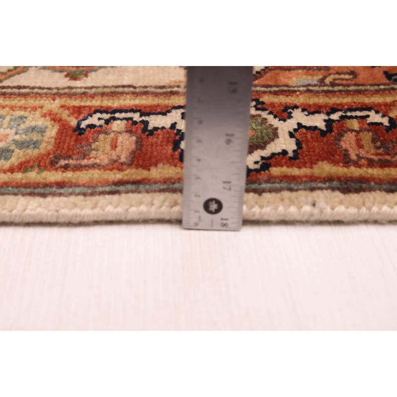 ECARPETGALLERY Hand-knotted Jules Sultane Ivory Wool Rug - 2'6 x 10'0