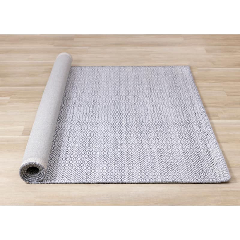 Grey Cream French Country Recycled Area Rug