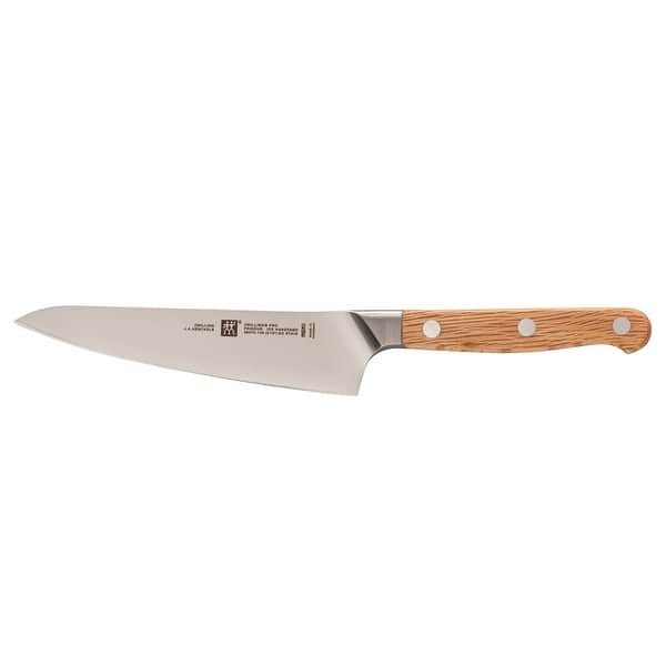 J A Henckels 6 Pc Wood Handle Knife Set w/ Wood Block Oak