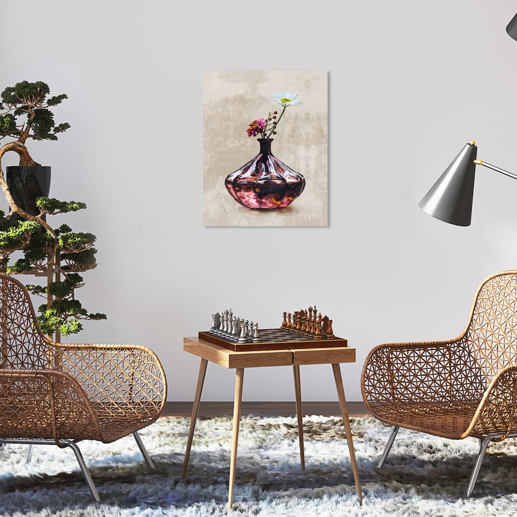 Wynwood Studio Canvas Floral and Botanical Contemporary Perfume Floral Wall Art Canvas Print