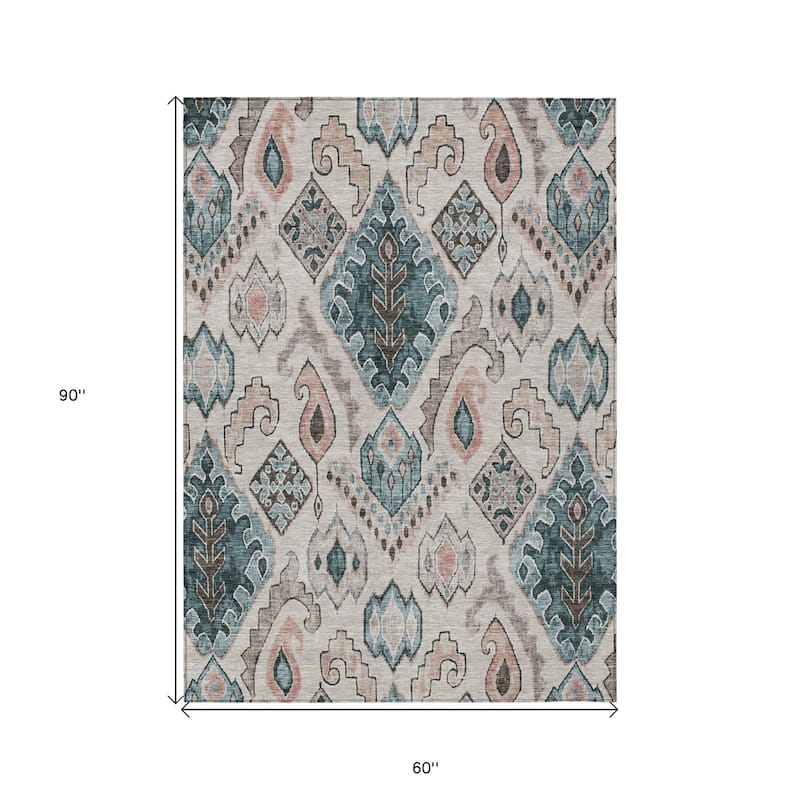 HomeRoots Moroccan Transitional Rectangle Outdoor Rug