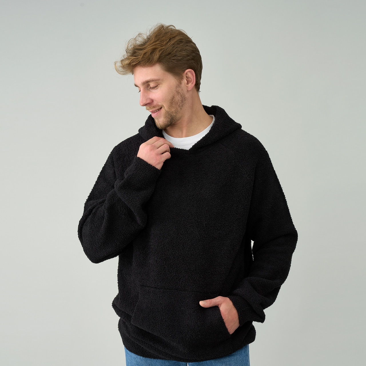 Coma Inducer Cozy to the Est Neutral Color Plush Men's Hoodie