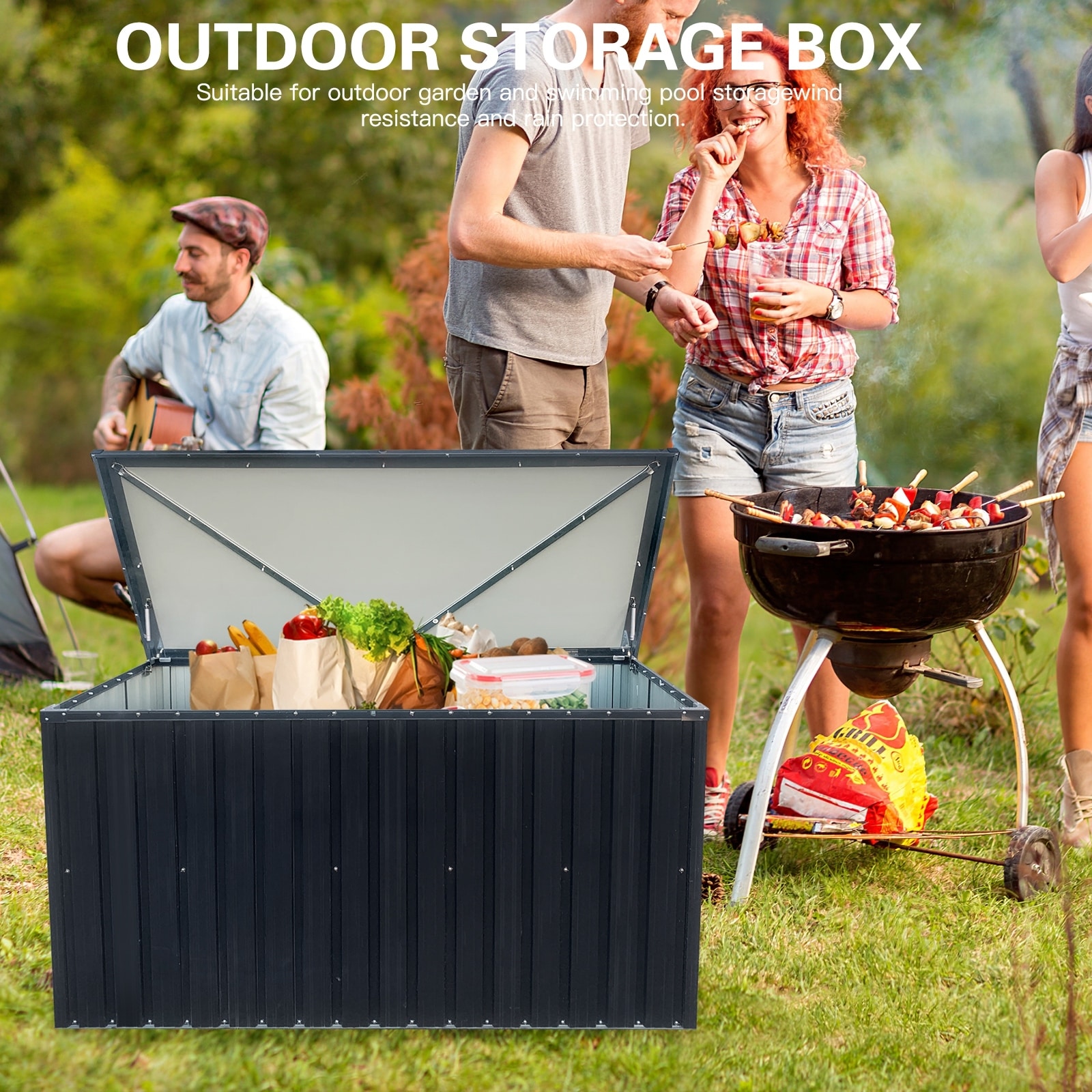 Out Door Metal Storage Box Store Medium
