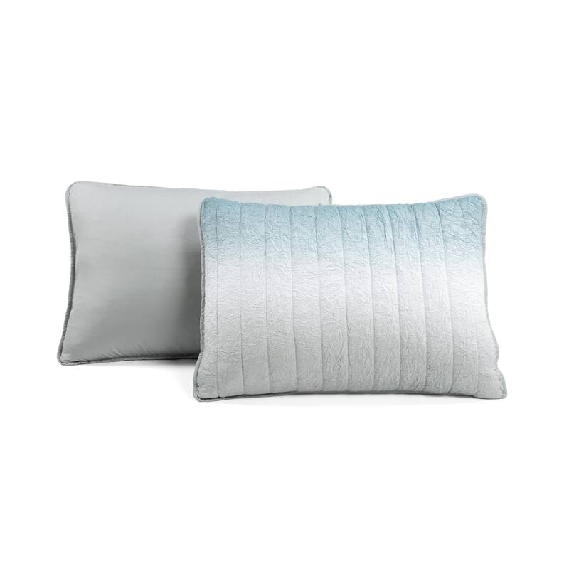 Lush Decor Crinkle Ombre 3 Piece Quilt Set