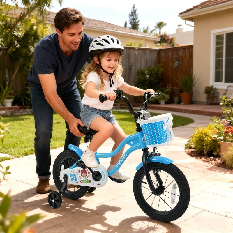 Costway 12”/14”/16”/18” Kids Bike with Training Wheels, Basket, Hand & - See Details