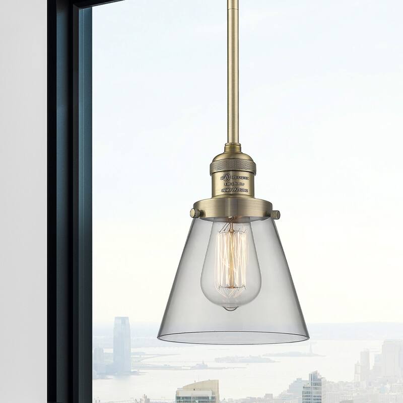 Innovations Lighting Small Cone Single Light 6" Wide Mini Pendant with