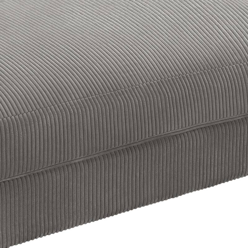 Rectangle Corduroy Ottoman for Living Room