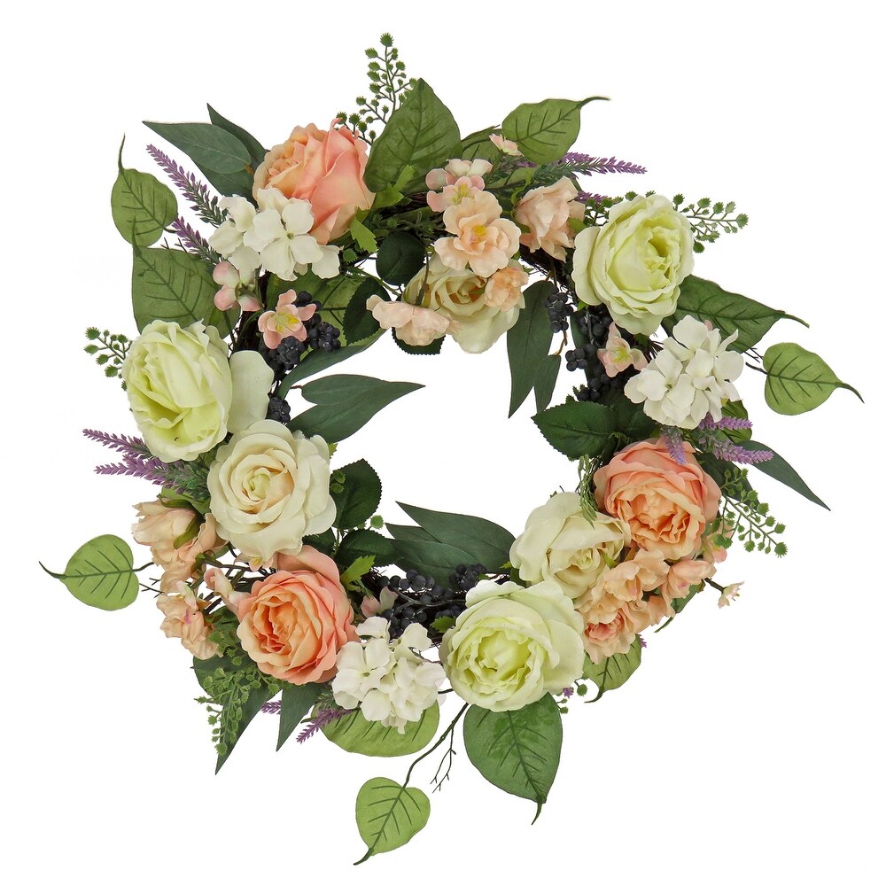 National Tree Company 24 Rose And Apples Wreath