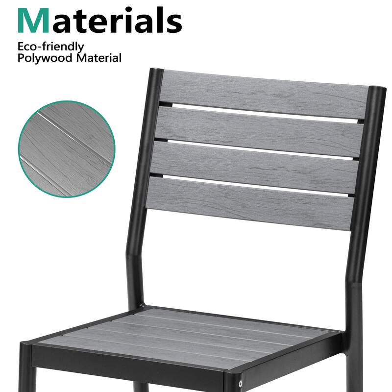 VredHom Outdoor Stackable Aluminum Patio Dining Chairs
