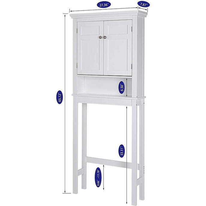 Spirich Home Bathroom Shelf Over-The-Toilet, Bathroom SpaceSaver, Bathroom Bathroom Storage Cabinet Organizer with Drawer