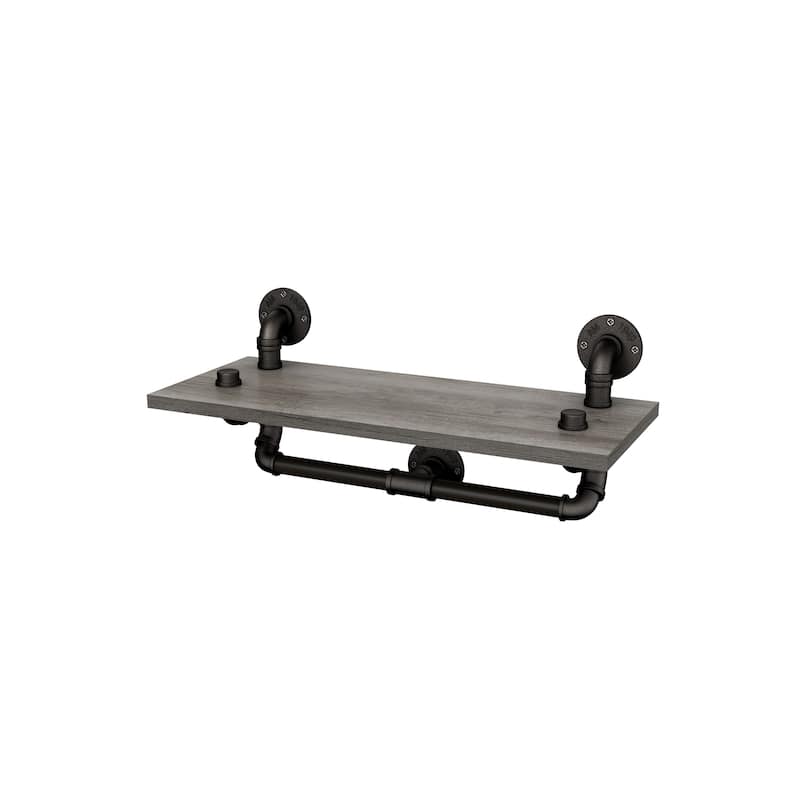 Andre Industrial Grey Floating Wall Shelf by Furniture of America