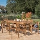 preview thumbnail 11 of 10, Wilson Outdoor Wood Expandable Rectangle Dining Set by Christopher Knight Home 9-Piece Sets
