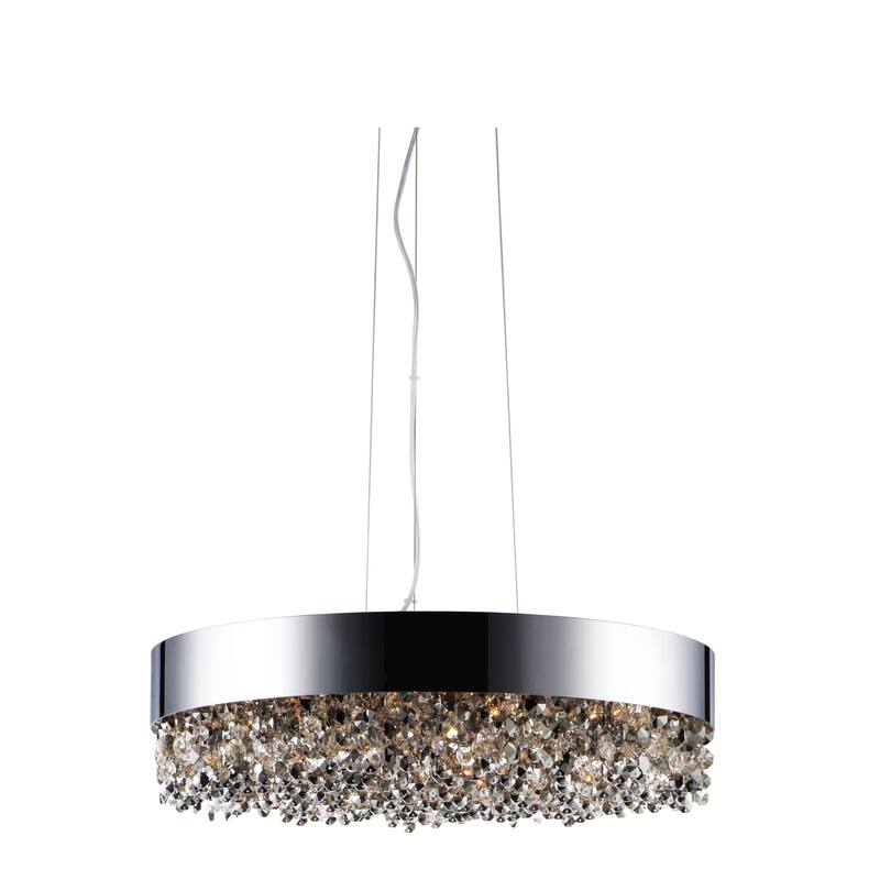 Maxim Mystic 24" Wide LED Crystal Drum Chandelier - Polished Chrome