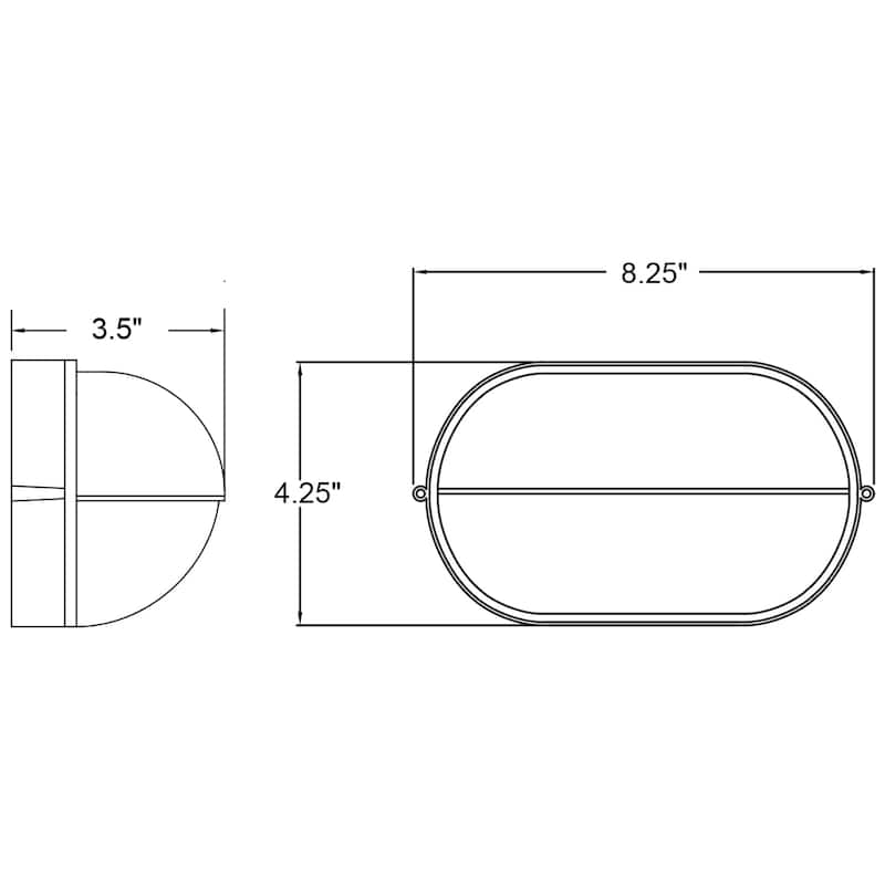 Access Lighting Nauticus - Wet Location Bulkhead - Frosted Glass Shade