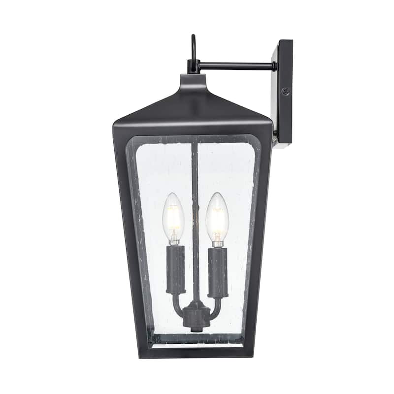 Millennium Lighting Brooks 2 Light Outdoor Wall Sconce in Powder Coat Black