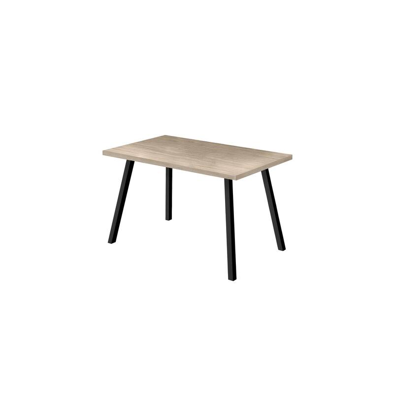 Rectangular Dining Table 60 Inch - Taupe Wood Look Kitchen Table for 6 People, Durable Everyday Seating - 36