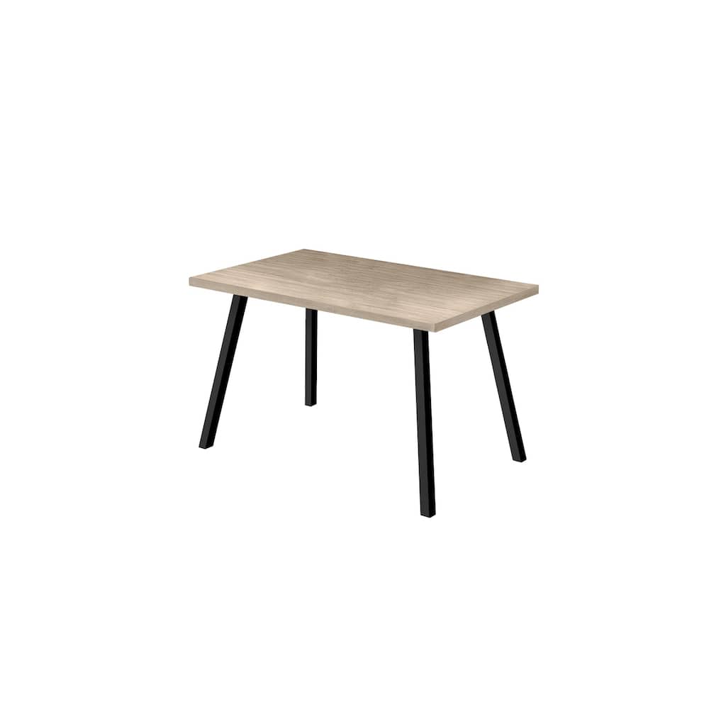 Rectangular Dining Table 60 Inch - Taupe Wood Look Kitchen Table for 6 People, Durable Everyday Seating - 36