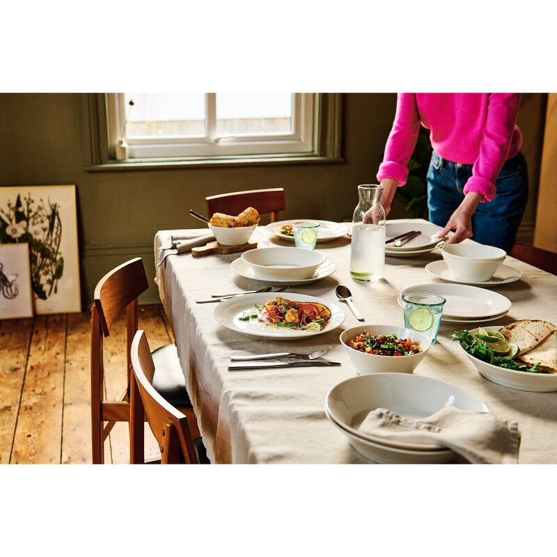 Royal Doulton 1815 Pure Dinnerware Set White, 12 Piece Set