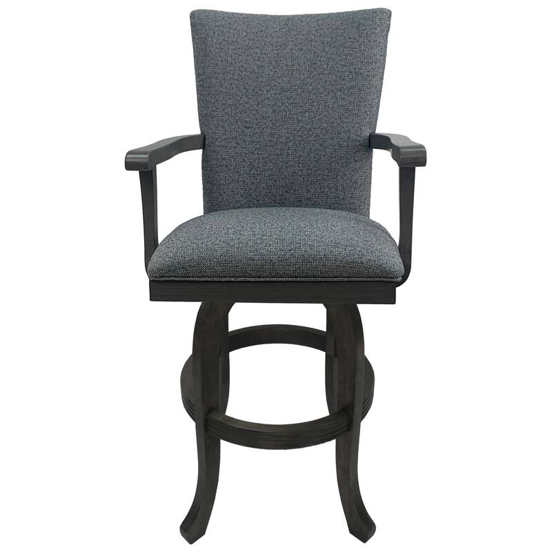 Swivel Wood Counter Bar Stool 700 - Melina Base 26" 30" - Aqua Marine - PD - Bar Height