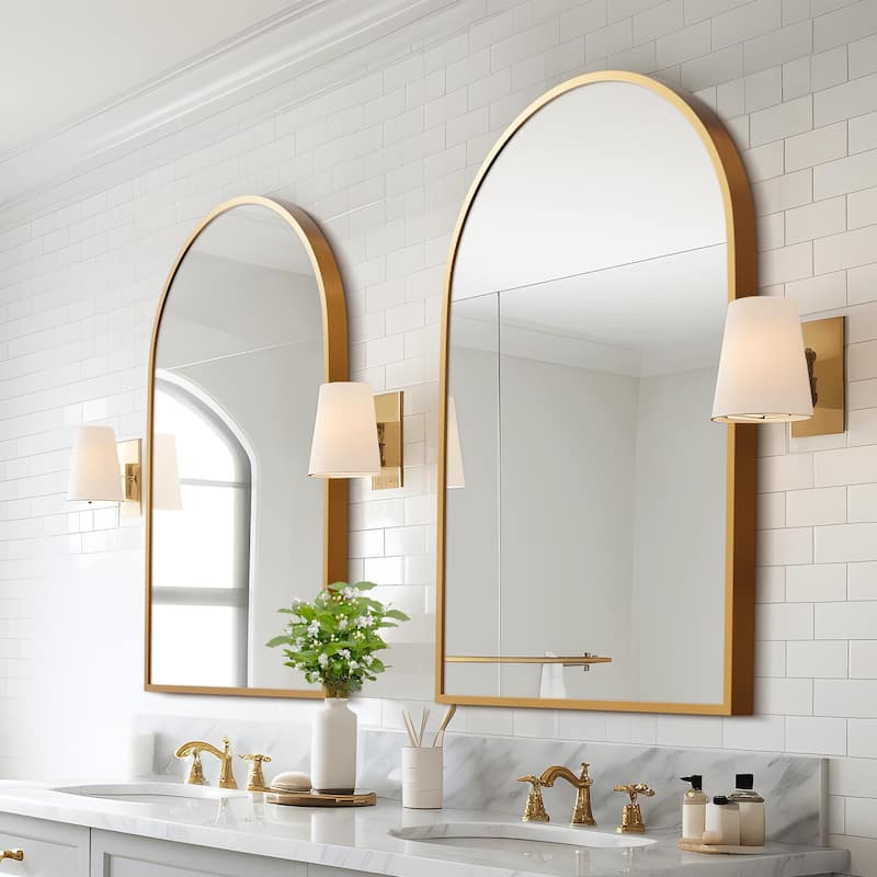 Modern Arch Wall Mirrors for Bathroom Vanity Mirror(Set of 2) - 36*24