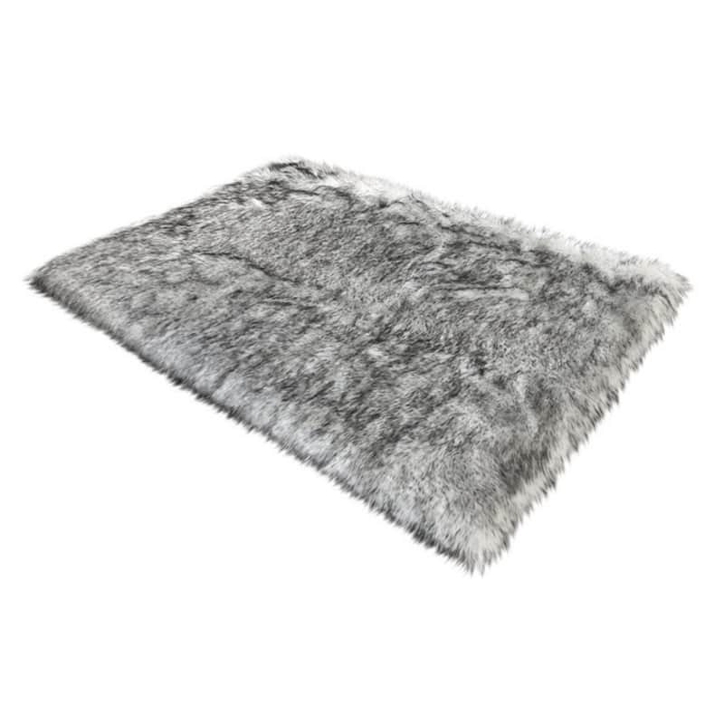 Ovella Home Premium Faux Sheepskin Shag Square Area Rug