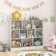 preview thumbnail 12 of 21, 41 inches Wooden Toy Storage Organizer with 10 Cubes for Kids - 47.5" x 9.5" x 41" (L x W x H)
