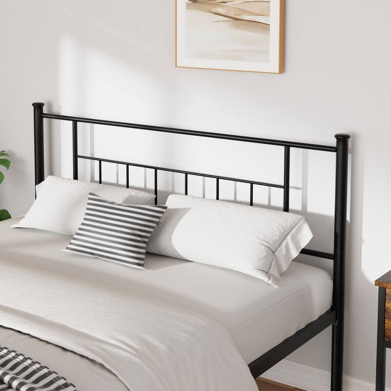 Futzca Metal Bed Frame with Headboard and Footboard