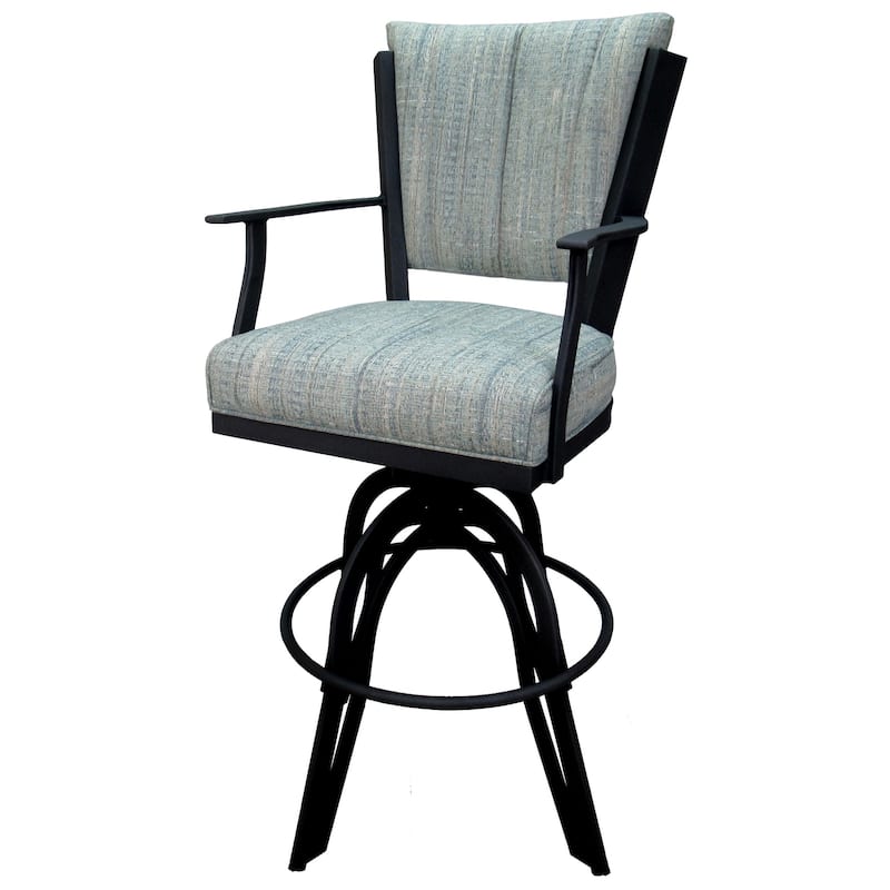 Montana Blue Swivel Tilt Metal 30" or Counter 26" Bar Stool - Black - Counter Height