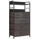 preview thumbnail 24 of 30, Dresser for Bedroom with 5 Drawers Grey