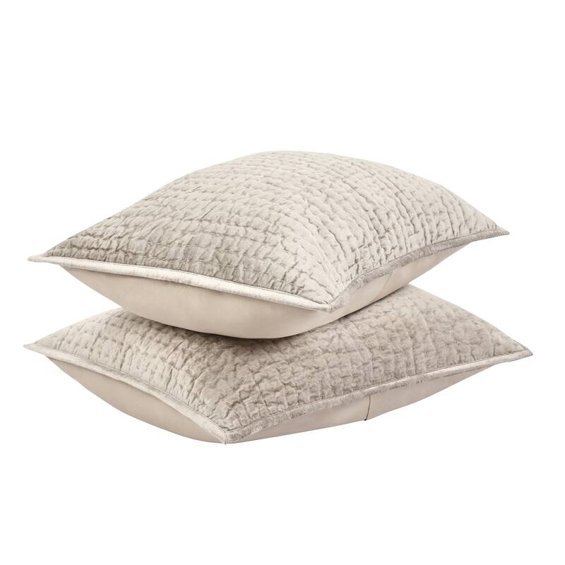 Dimitry Rayon Velvet Sham by Kosas Home - Pebble Beige - Standard