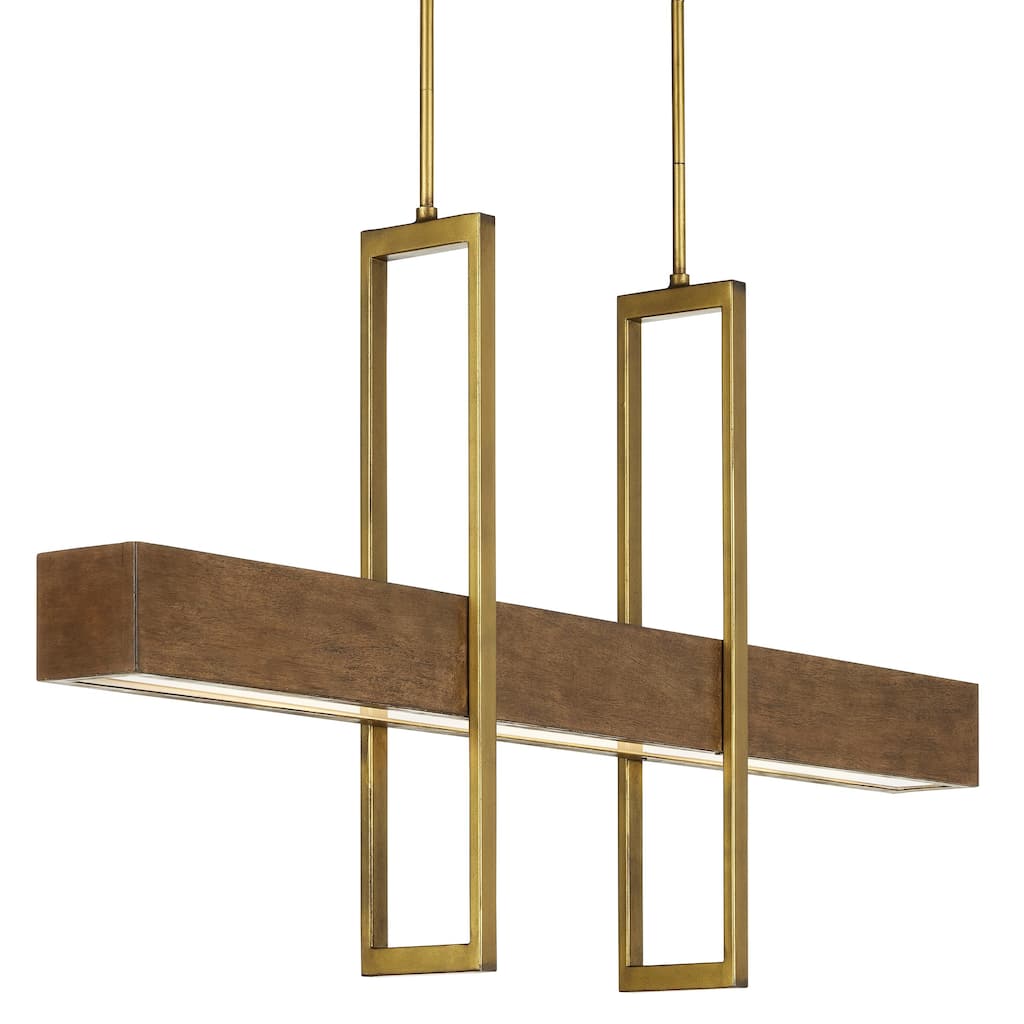 Currey & Company Tonbridge Linear Chandelier - 30.5"h x 50"w x 5.125"d
