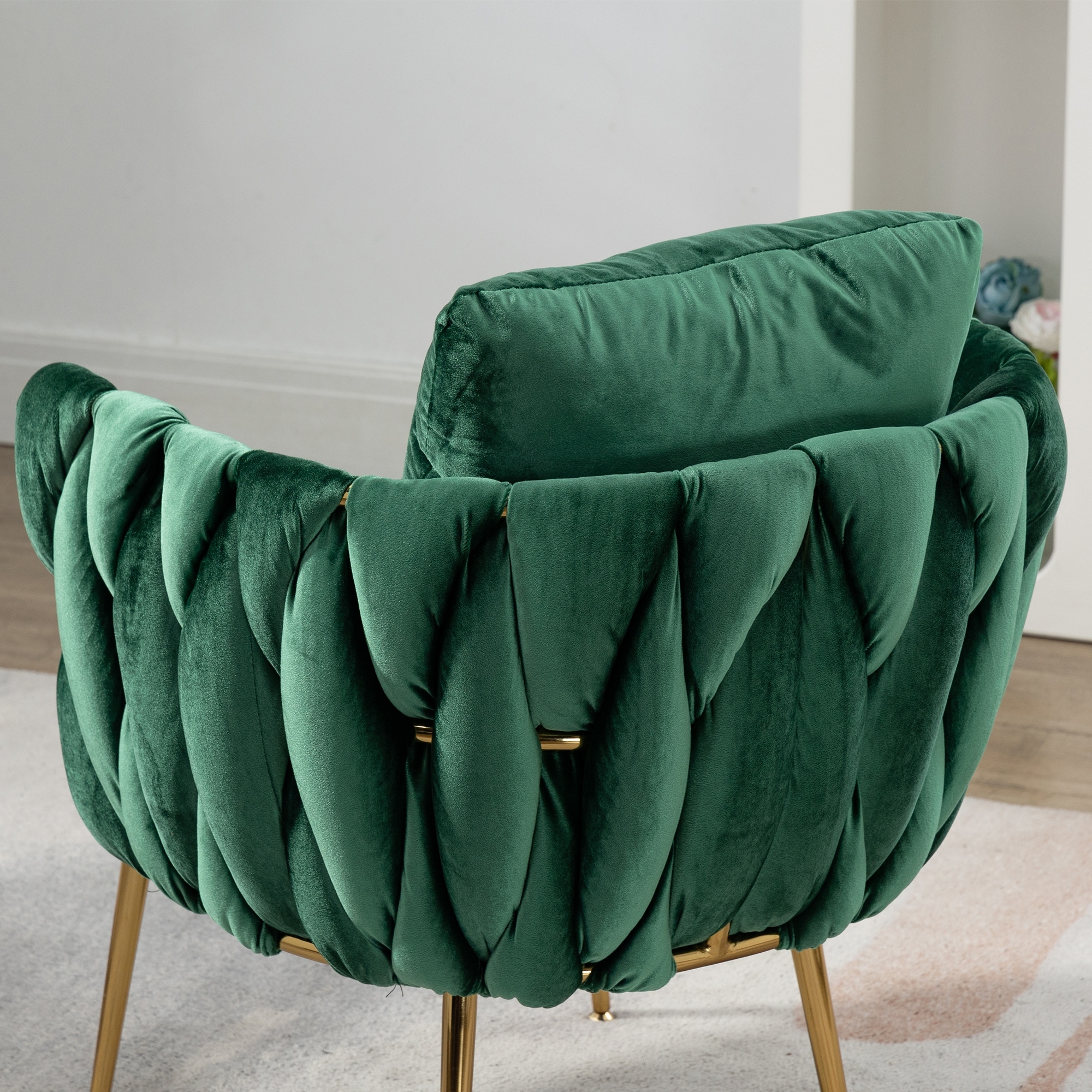 Green velvet best sale reading chair