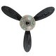 preview thumbnail 10 of 13, River of Goods Costello 3-blade 42-inch Modern Indoor Ceiling Fan with Mosaic Glass Shade and Remote Control