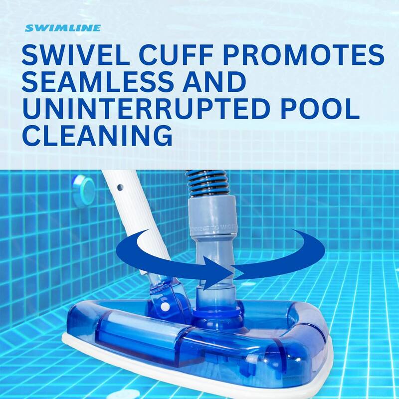 Swimline HydroTools 30’ Premium Spiral Wound Pool Vacuum Hose with Swivel Cuff - 5.4