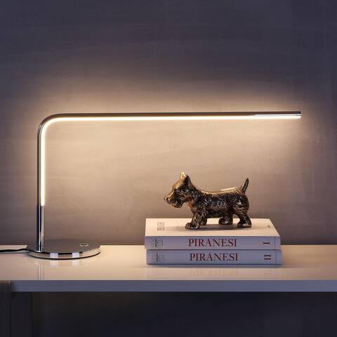 Faye 13.5" LED Integrated Task Lamp, Chrome by JONATHAN Y