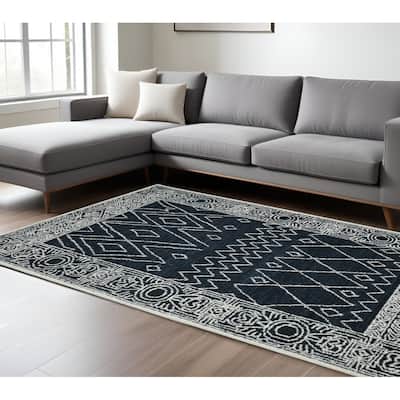 HomeRoots Southwestern Lodge Rectangle Area Rug