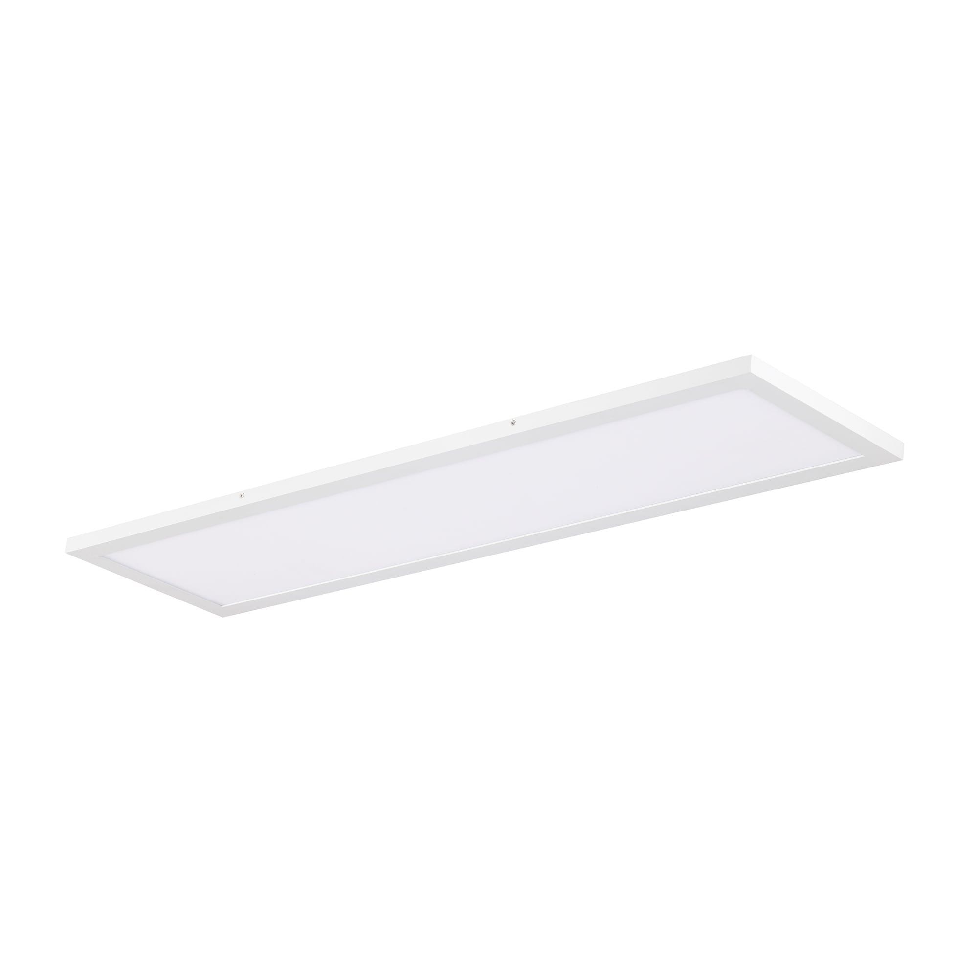 1 ft. x 4 ft. Matte White Integrated LED Flat Panel Light, Dimmable, 3 Color Temperatures, Damp Rated, Sloped Ceiling Compatible