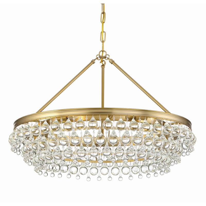 Crystorama Lighting Group Calypso 6 Light 30" Wide Chandelier with - Vibrant Gold