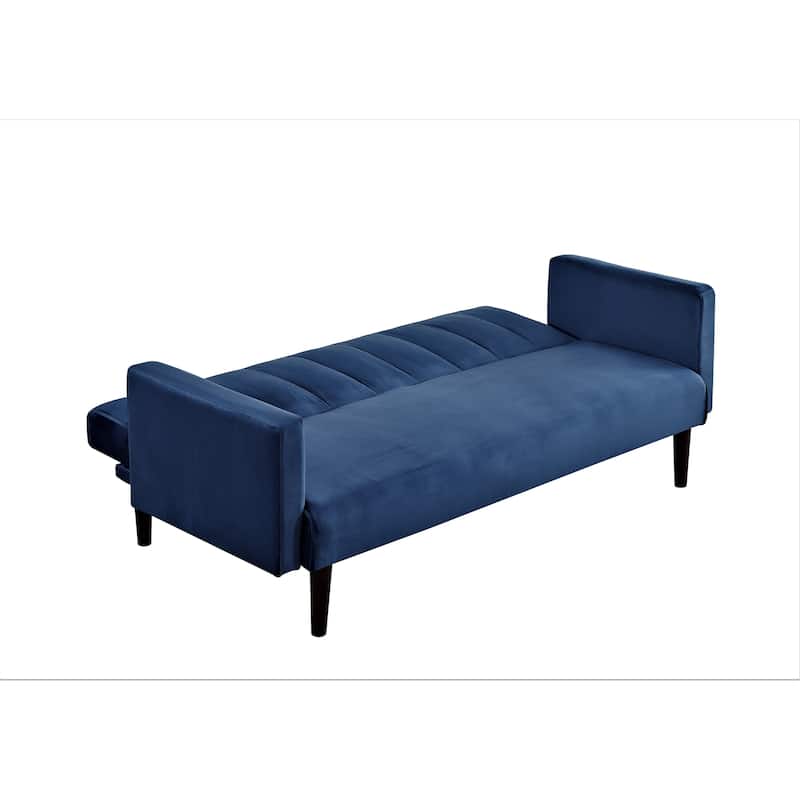 Container Furniture Srtip Convertible Velvet Sofa Bed