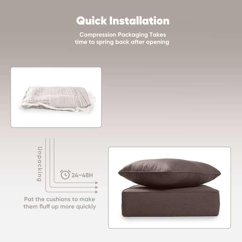 Pocassy 22"x24"x6" Inch Thick Cushions Indoor Outdoor Pillows Cushion
