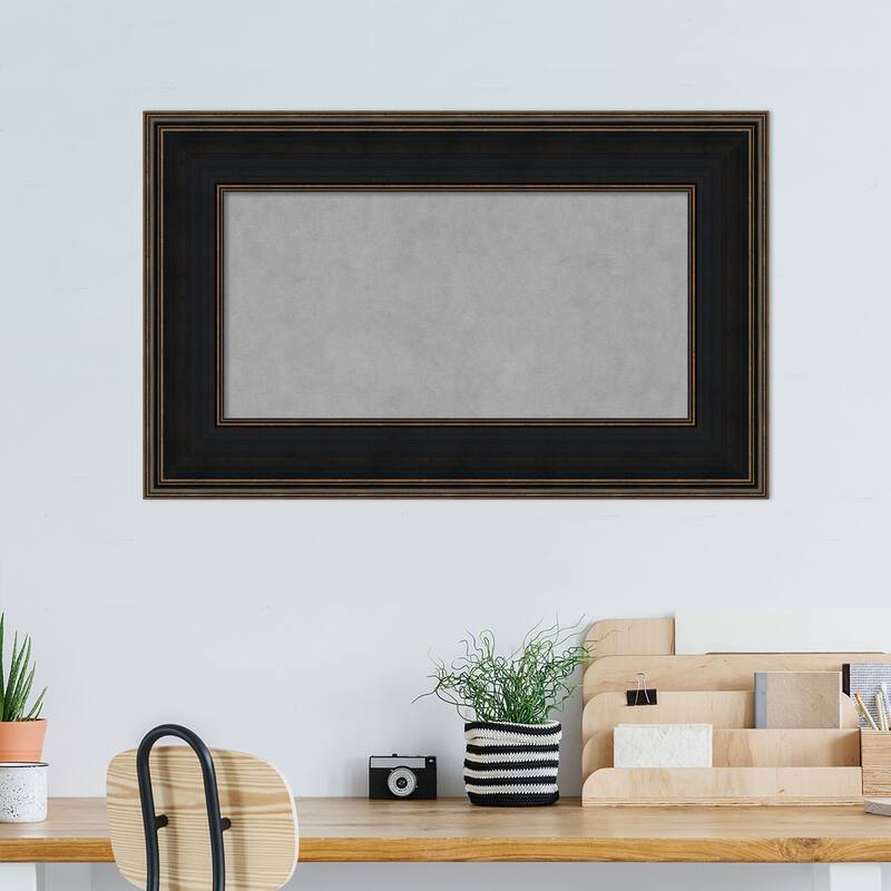 Amanti Art Mezzanine Espresso Framed Magnetic Board