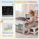 preview thumbnail 19 of 31, Costway Wooden Kids Table and Chairs Set with Double-sided Tabletop,
