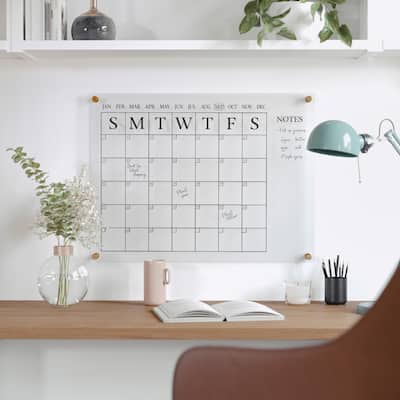 Martha Stewart Premium Acrylic Monthly Wall Calendar with Notes Section