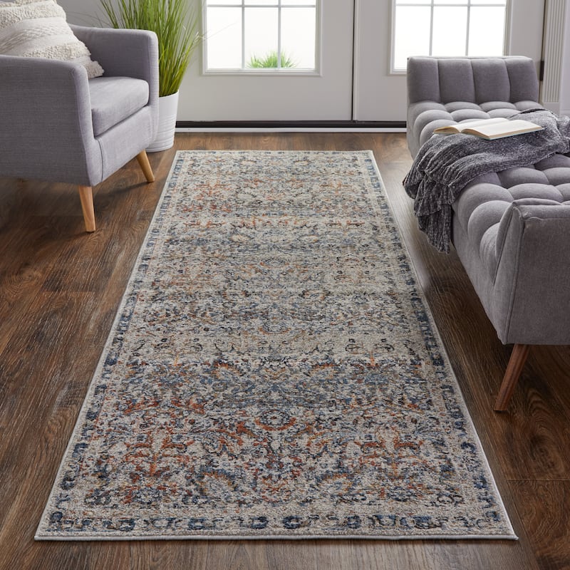 Grand Bazaar Frencess Machine Made Damask Transitional Area Rug