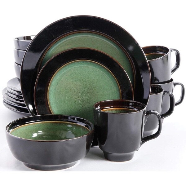 Gibson - 92057.16 - Ge Elite Bella Galleria Dinnerware Set Green-16Pc